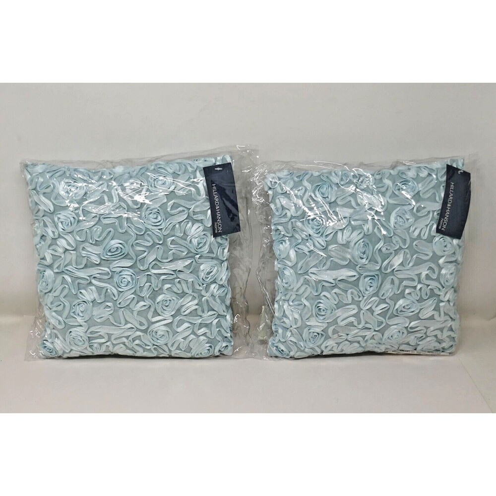 Hillard & Hanson Home 10"x10" Square Pillows ~ Turquoise Stardust